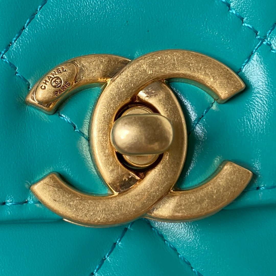Chanel AS2615 Woc Wallet on Chain with Gold Charm Mini Vintage Calfskin Bag - Default Title - View 3