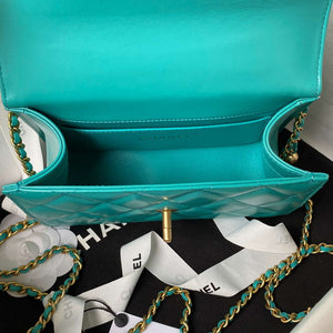 Chanel AS2615 Woc Wallet on Chain with Gold Charm Mini Vintage Calfskin Bag - Default Title - View 7