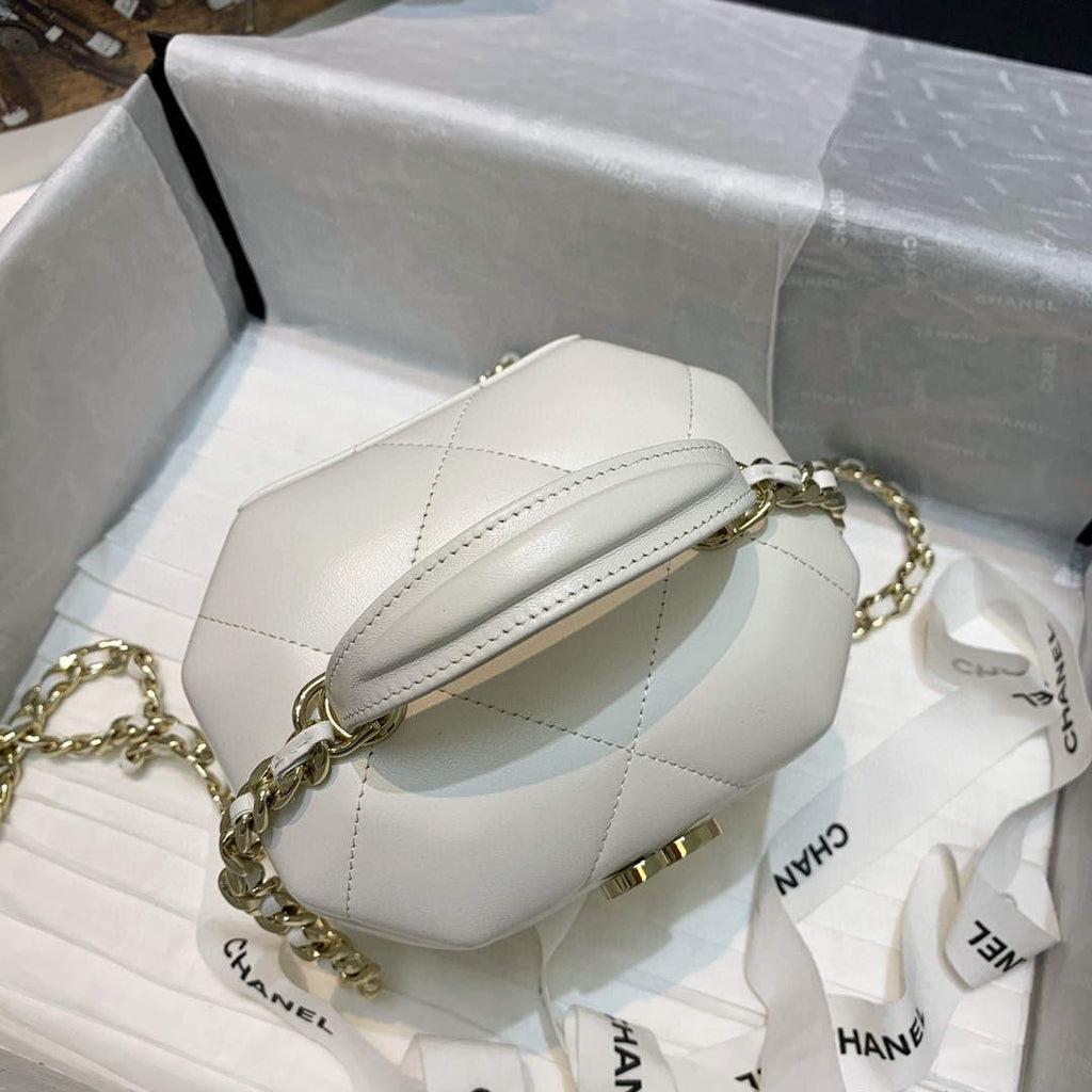 Chanel AS2630 Small Vanity Case Lambskin gold-tone metal White