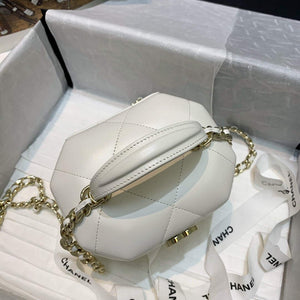 Chanel AS2630 Small Vanity Case Lambskin gold-tone metal White - Default Title - View 4