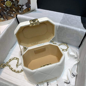 Chanel AS2630 Small Vanity Case Lambskin gold-tone metal White - Default Title - View 8