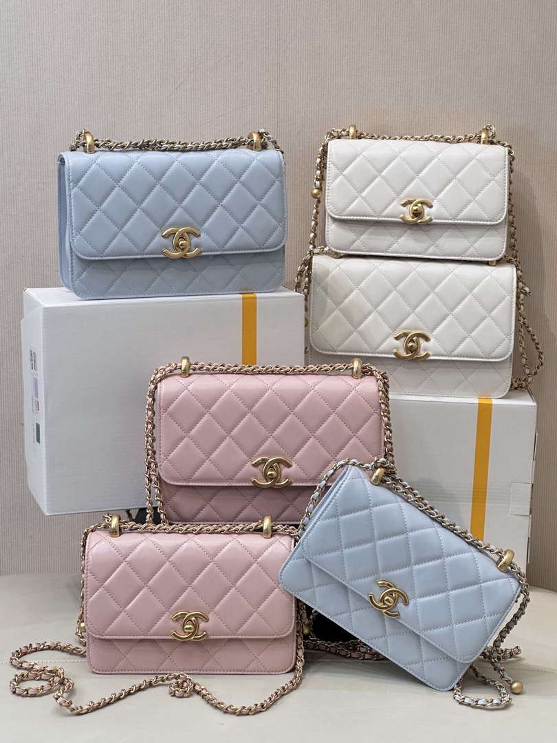 Chanel AS2649 Woc Wallet on Chain Calfskin Bag Pink