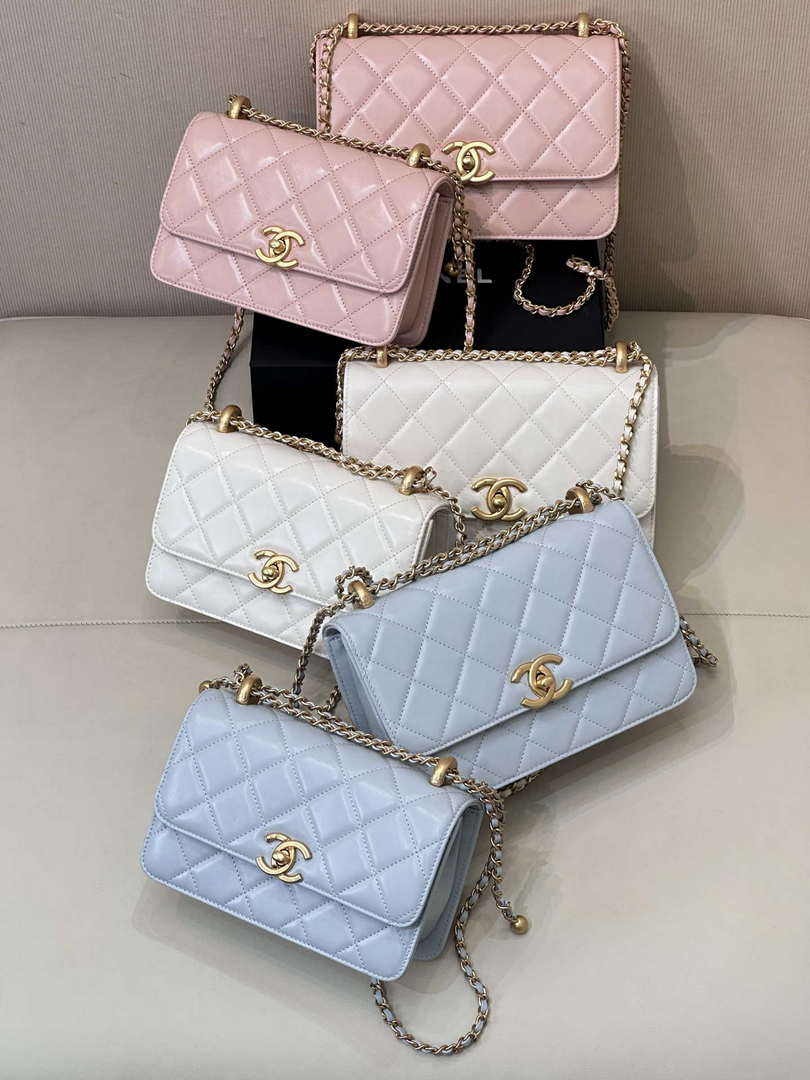 Chanel AS2649 Woc Wallet on Chain Calfskin Bag Blue