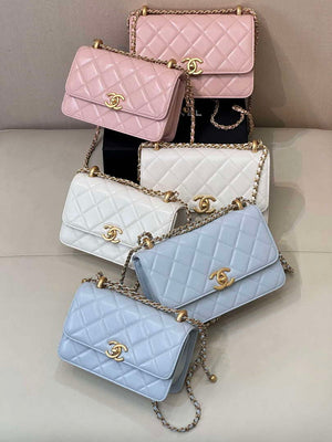 Chanel AS2649 Woc Wallet on Chain Calfskin Bag Blue - Default Title - View 2