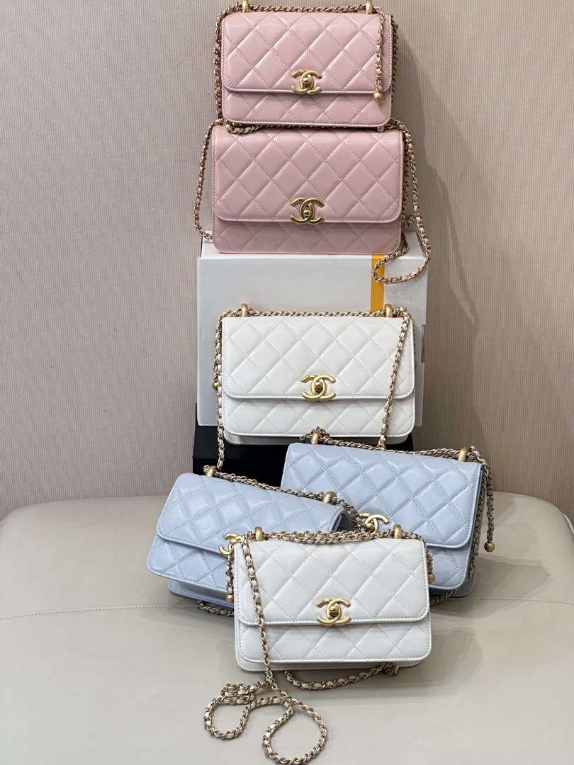 Chanel AS2649 Woc Wallet on Chain Calfskin Bag Blue