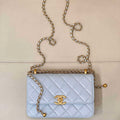 Chanel AS2649 Woc Wallet on Chain Calfskin Bag Blue - Default Title - View 1