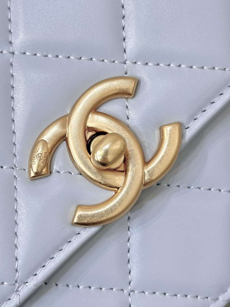 Chanel AS2649 Woc Wallet on Chain Calfskin Bag Blue
