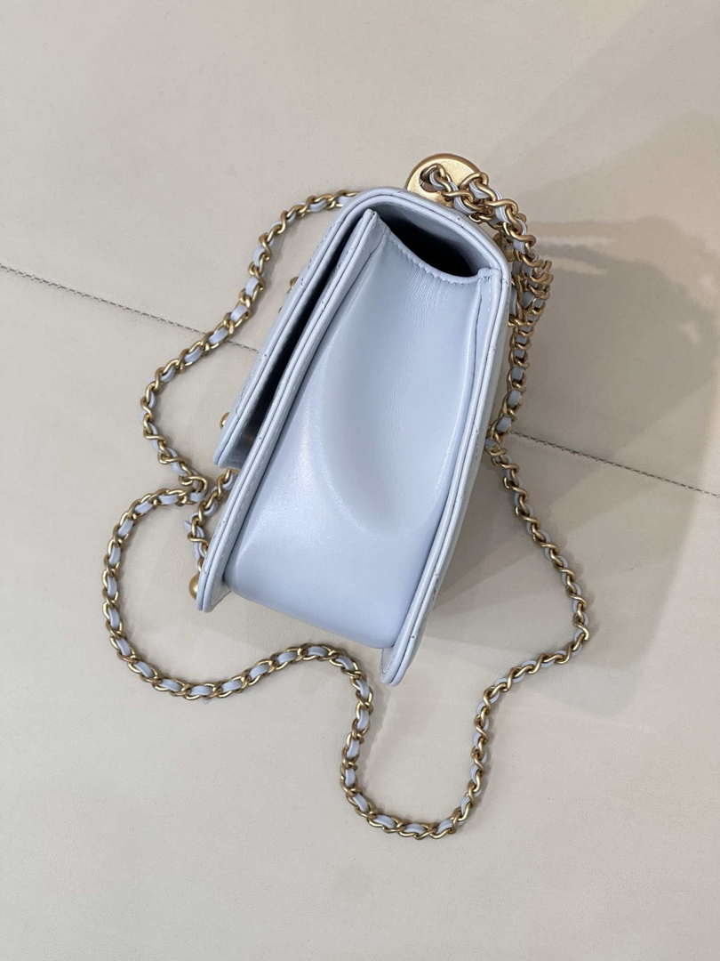 Chanel AS2649 Woc Wallet on Chain Calfskin Bag Blue