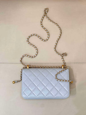 Chanel AS2649 Woc Wallet on Chain Calfskin Bag Blue - Default Title - View 11