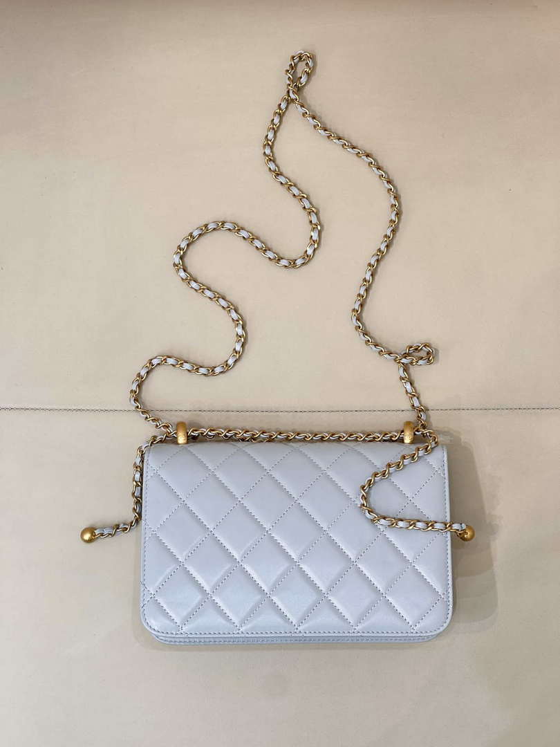 Chanel AS2649 Woc Wallet on Chain Calfskin Bag Blue - Default Title - View 11