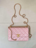 Chanel AS2649 Woc Wallet on Chain Calfskin Bag Pink