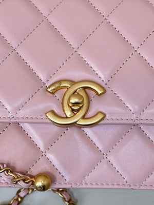 Chanel AS2649 Woc Wallet on Chain Calfskin Bag Pink - Default Title - View 8
