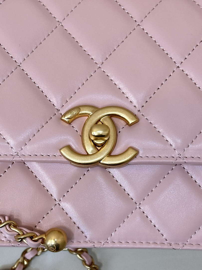 Chanel AS2649 Woc Wallet on Chain Calfskin Bag Pink