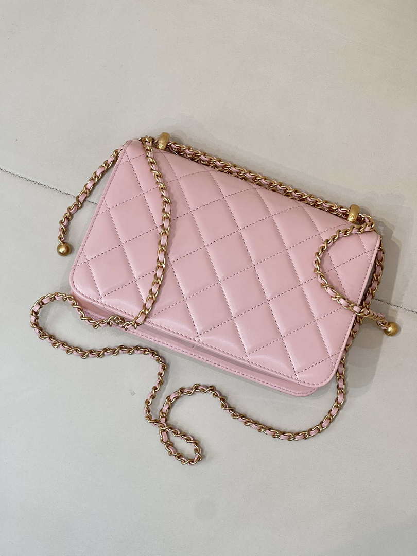 Chanel AS2649 Woc Wallet on Chain Calfskin Bag Pink