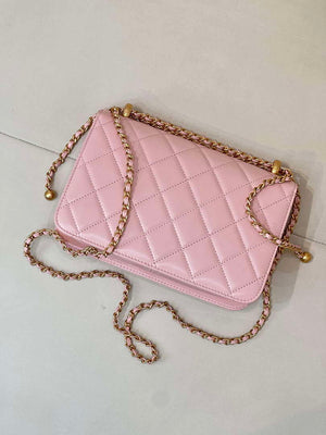 Chanel AS2649 Woc Wallet on Chain Calfskin Bag Pink - Default Title - View 10