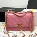 Chanel AS2649 Woc Wallet on Chain with Gold Charm Small Vintage Calfskin Bag Pink - Default Title - View 1