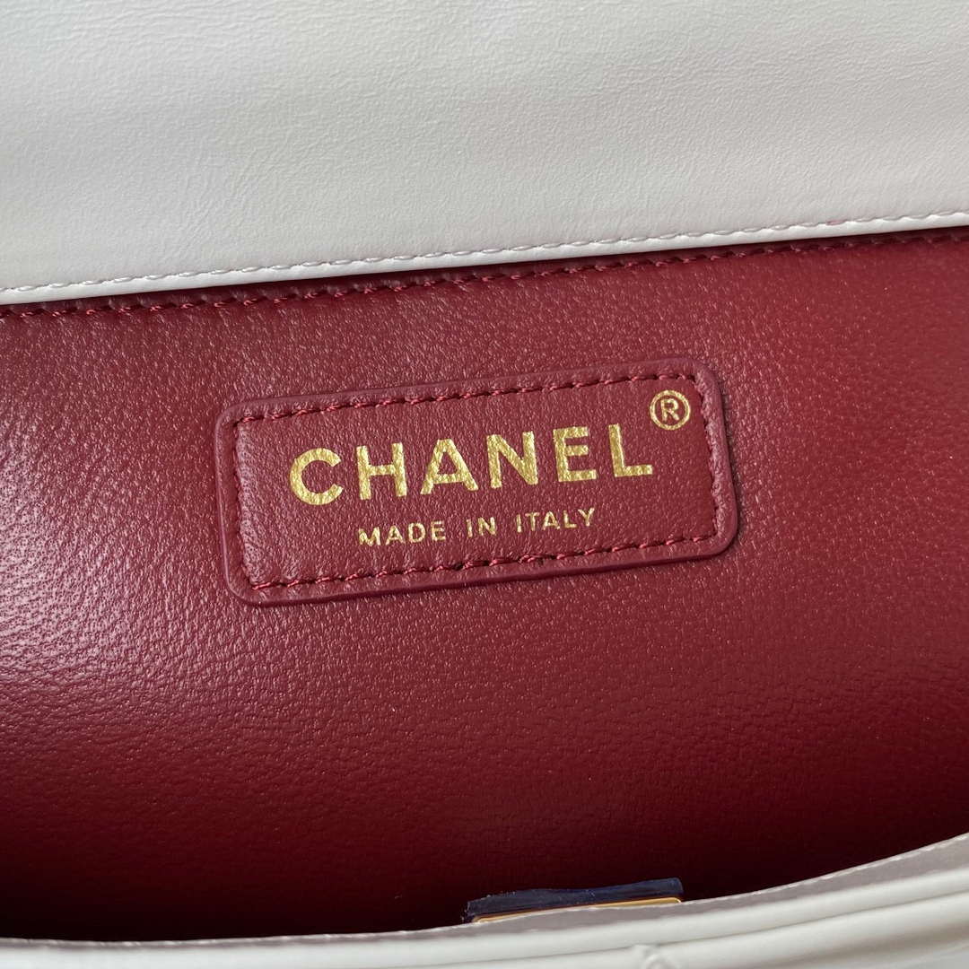 Chanel AS2649 Woc Wallet on Chain with Gold Charm Small Vintage Calfskin Bag White - Default Title - View 8