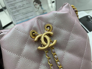 Chanel AS2859 Bucket Bag Shoulder Bag Shiny Grained Calfskin Light Pink - Default Title - View 2