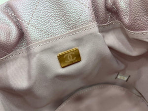 Chanel AS2859 Bucket Bag Shoulder Bag Shiny Grained Calfskin Light Pink - Default Title - View 9