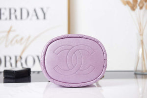 Chanel AS2859 Bucket Bag Shoulder Bag Shiny Grained Calfskin Purple - Default Title - View 6