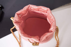Chanel AS2859 Bucket Bag Shoulder Bag Shiny Grained Calfskin Pink - Default Title - View 8