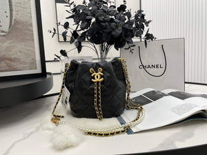 Chanel AS2859 Bucket Bag Lambskin Black - Default Title - View 1