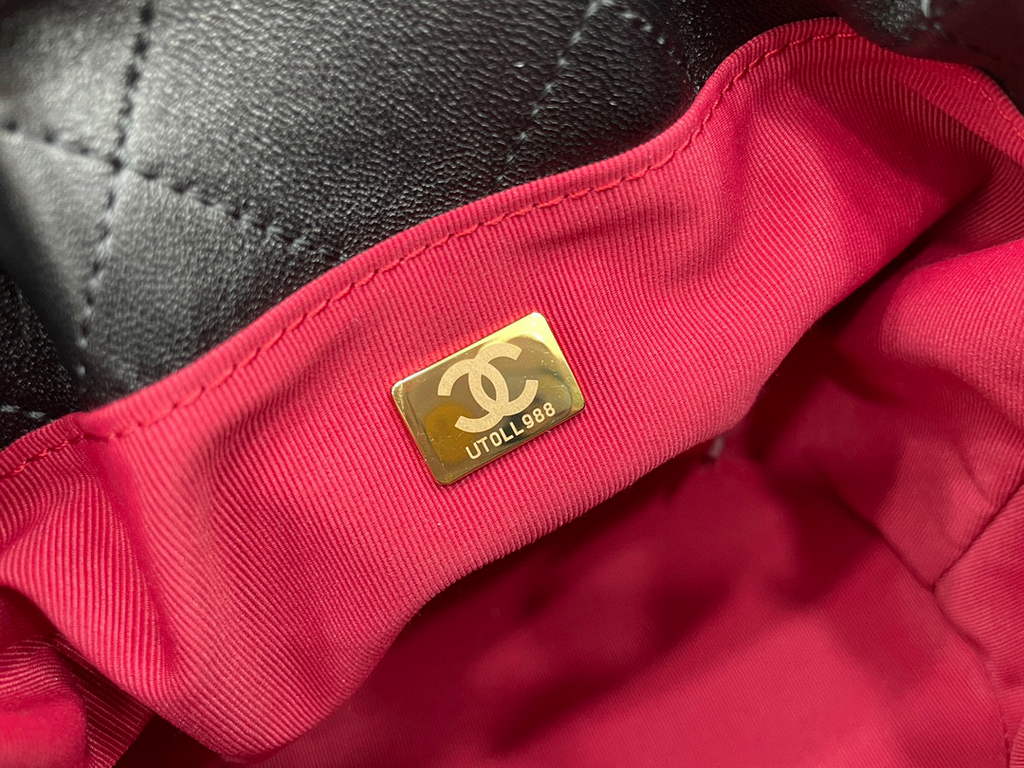 Chanel AS2859 Bucket Bag Lambskin Black