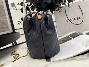 Chanel AS2859 Bucket Bag Lambskin Navy blue - Default Title - View 6