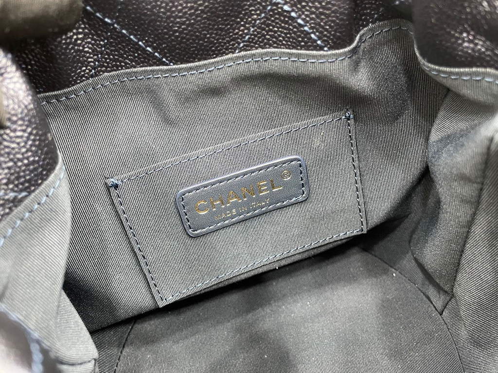 Chanel AS2859 Bucket Bag Lambskin Navy blue