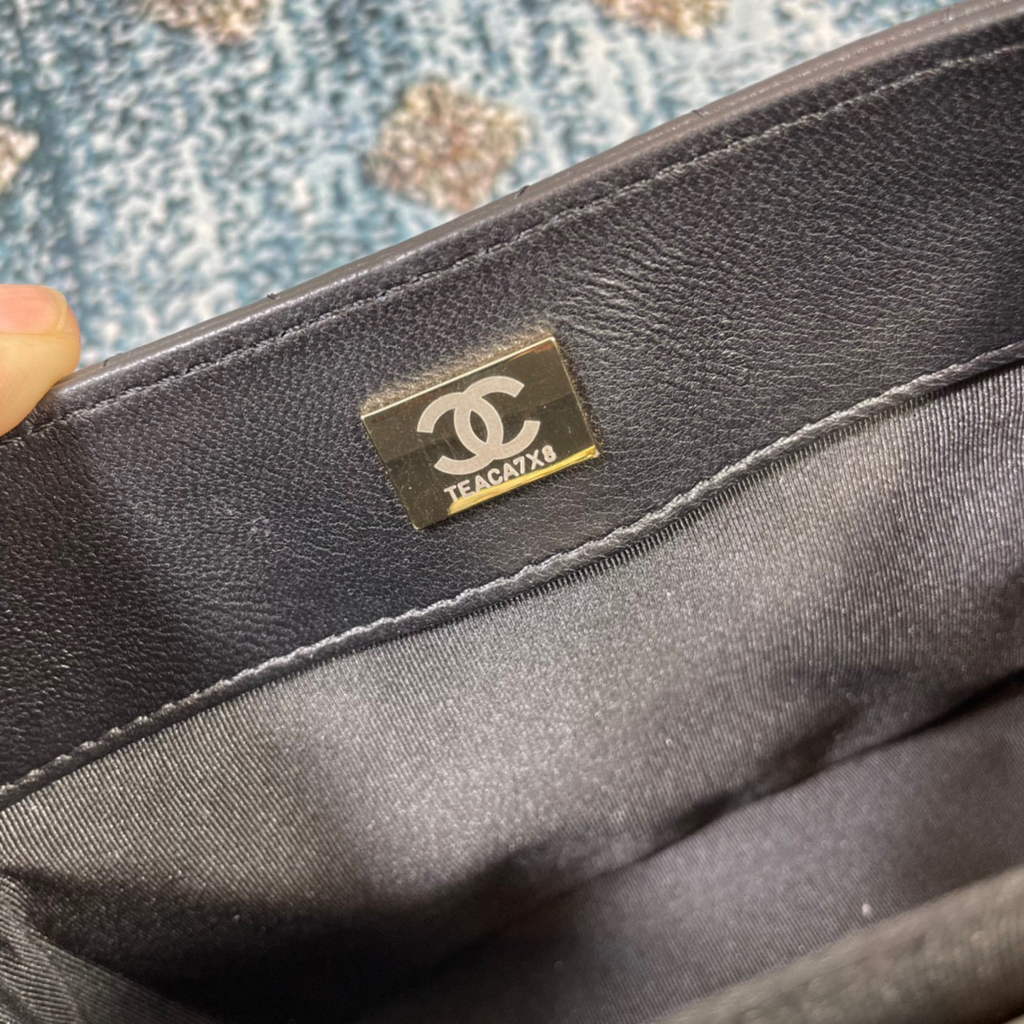 Chanel AS2877 Small Box Bag Lambskin Gold Metal Black