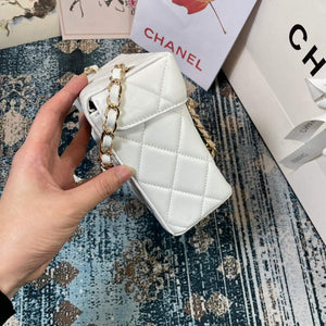 Chanel AS2877 Small Box Bag Lambskin Gold Metal Beige - Default Title - View 3