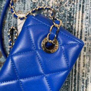 Chanel AS2877 Small Box Bag Lambskin Gold Metal Blue - Default Title - View 7