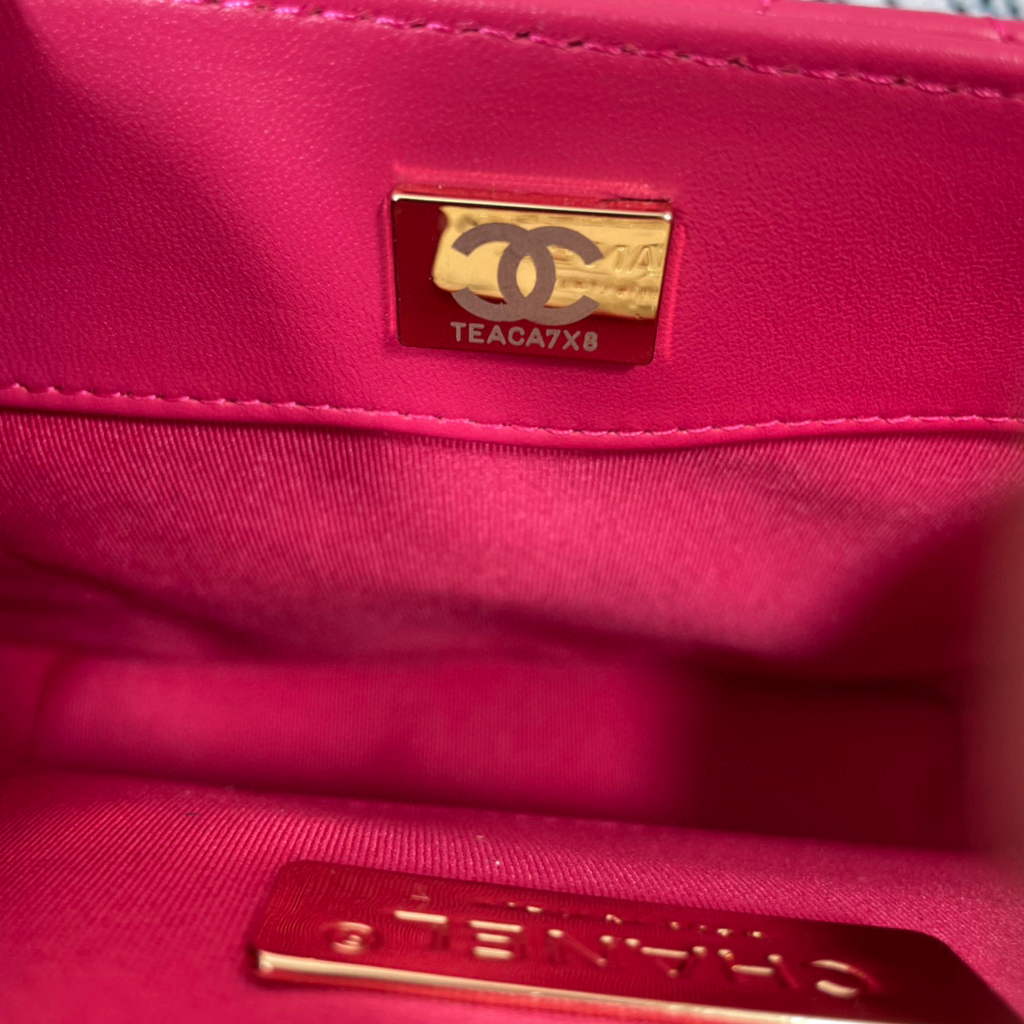 Chanel AS2877 Small Box Bag Lambskin Gold Metal Plum