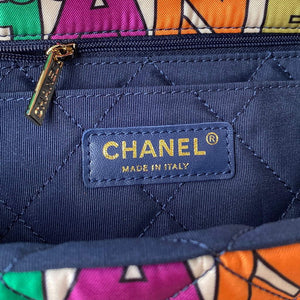 Chanel AS2897 Flap Bag Printed Fabric Gold Tone Metal Multicolor - Default Title - View 8