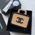Chanel AS2926 Chanel Vanity Case Beech Wood Box Bag - Default Title - View 1
