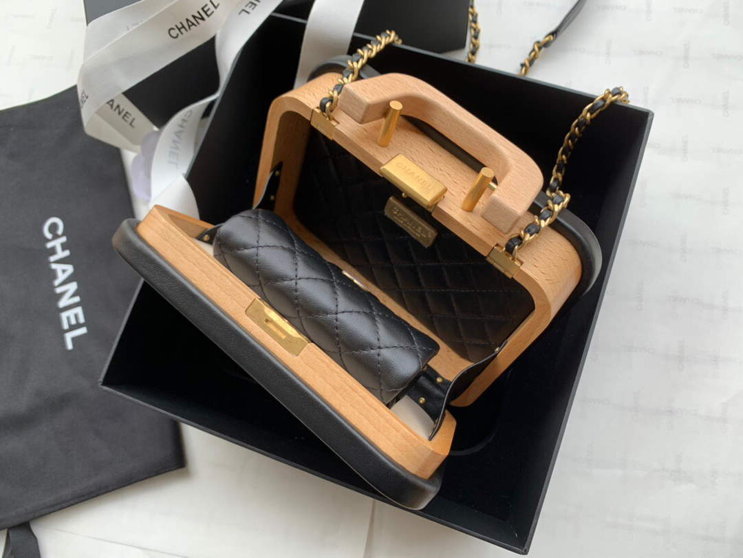Chanel AS2926 Chanel Vanity Case Beech Wood Box Bag - Default Title - View 8