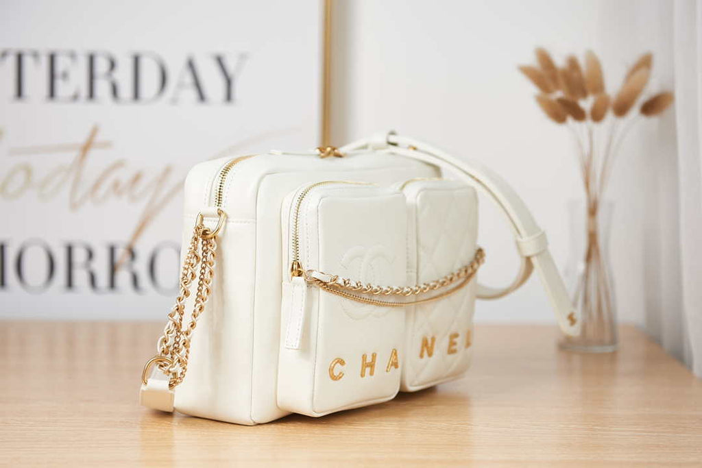 Chanel AS2924 Camera Case Bag White