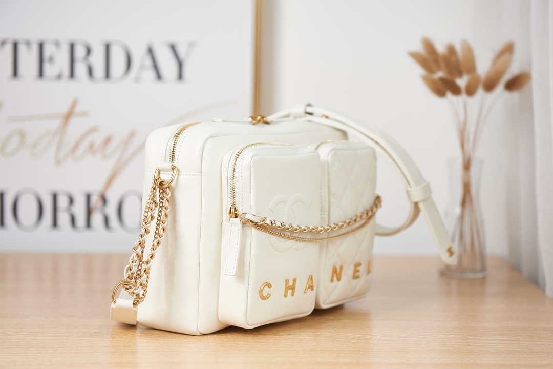 Chanel AS2924 Camera Case Bag White