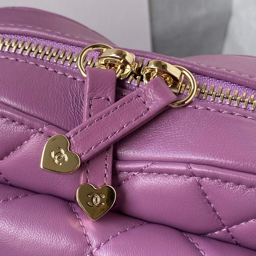 Chanel AS2927 Flap Bag Lambskin Purple