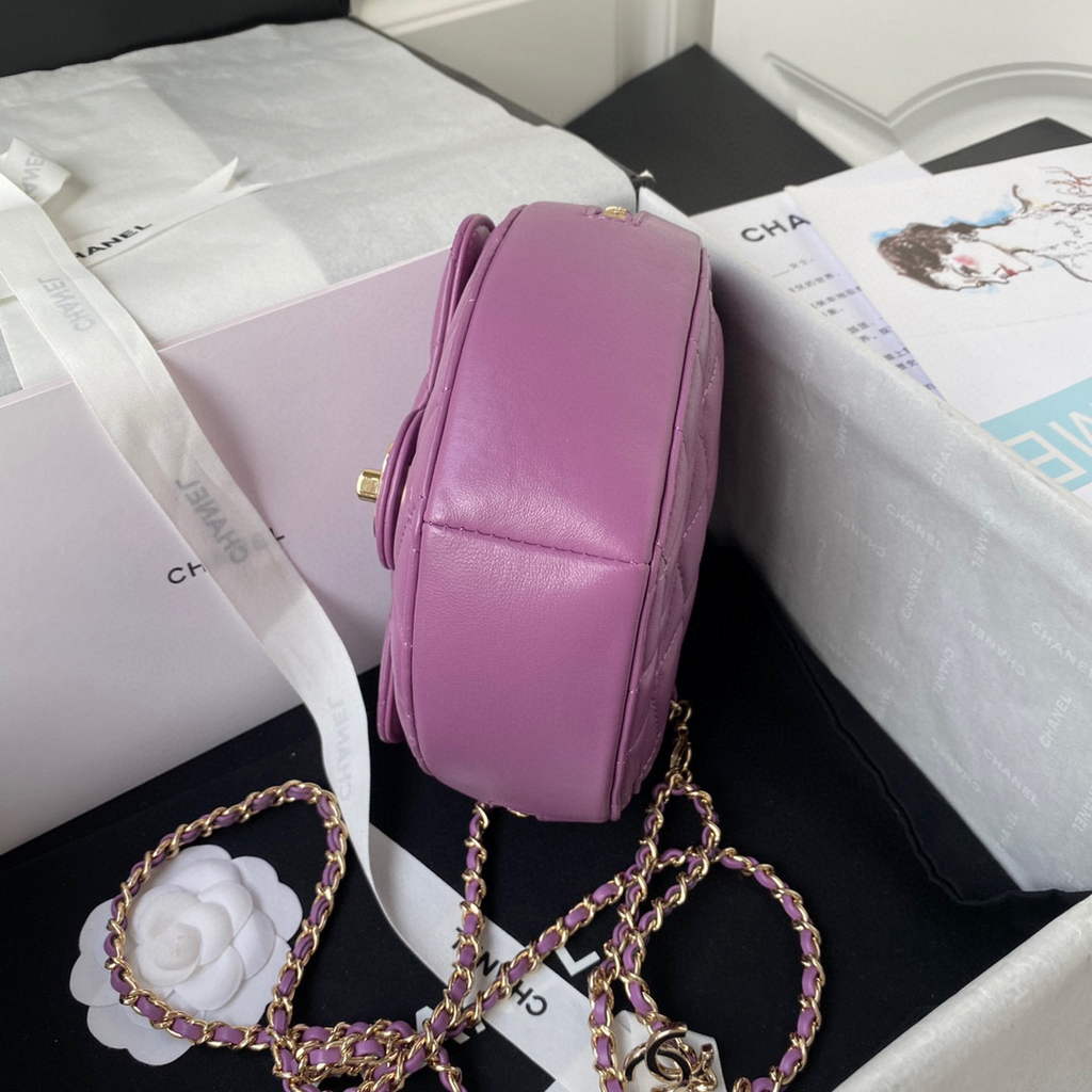 Chanel AS2927 Flap Bag Lambskin Purple