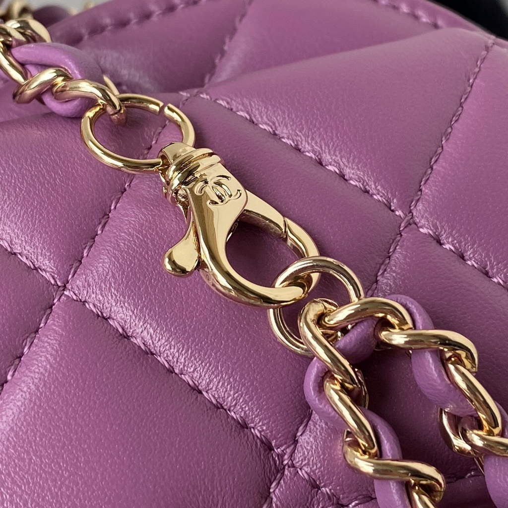 Chanel AS2927 Flap Bag Lambskin Purple
