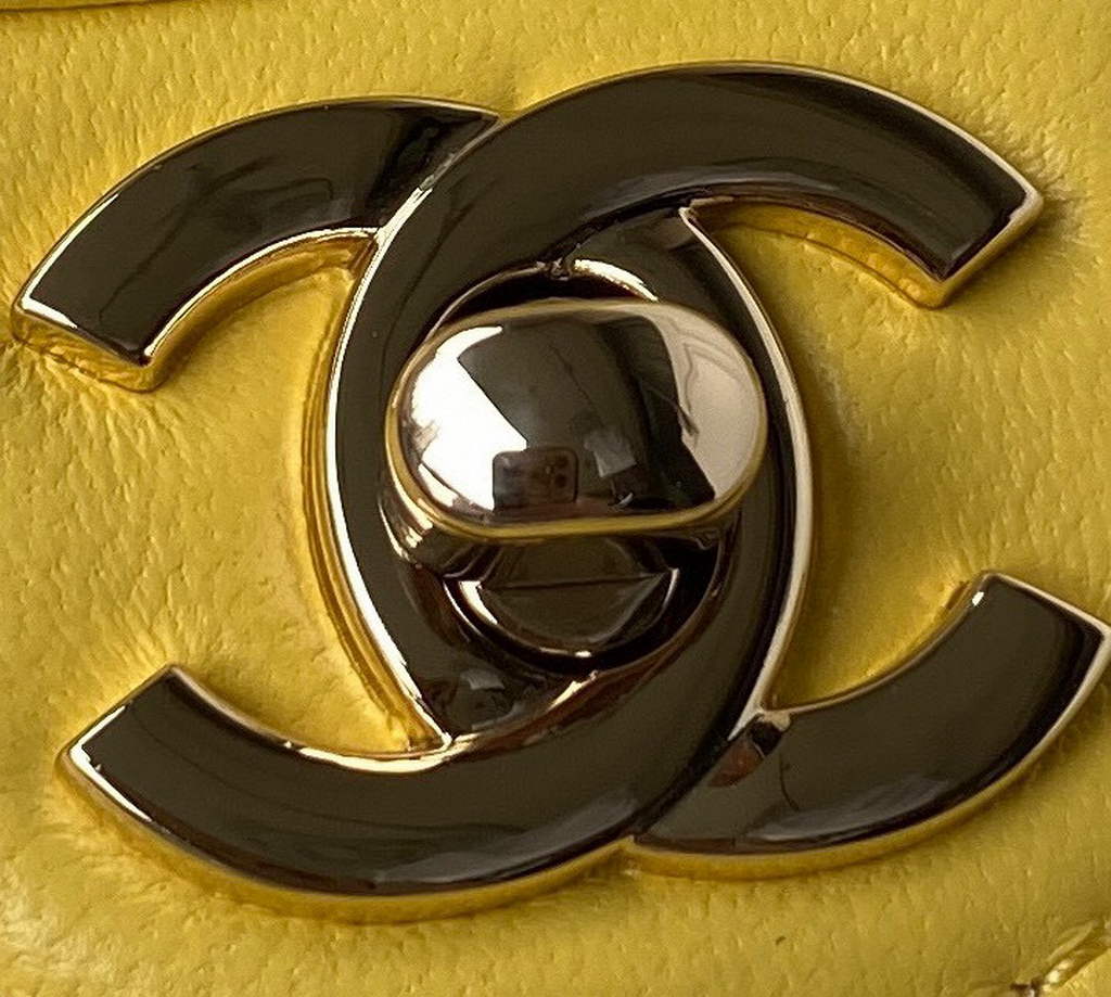 Chanel AS2927 Flap Bag Lambskin Yellow