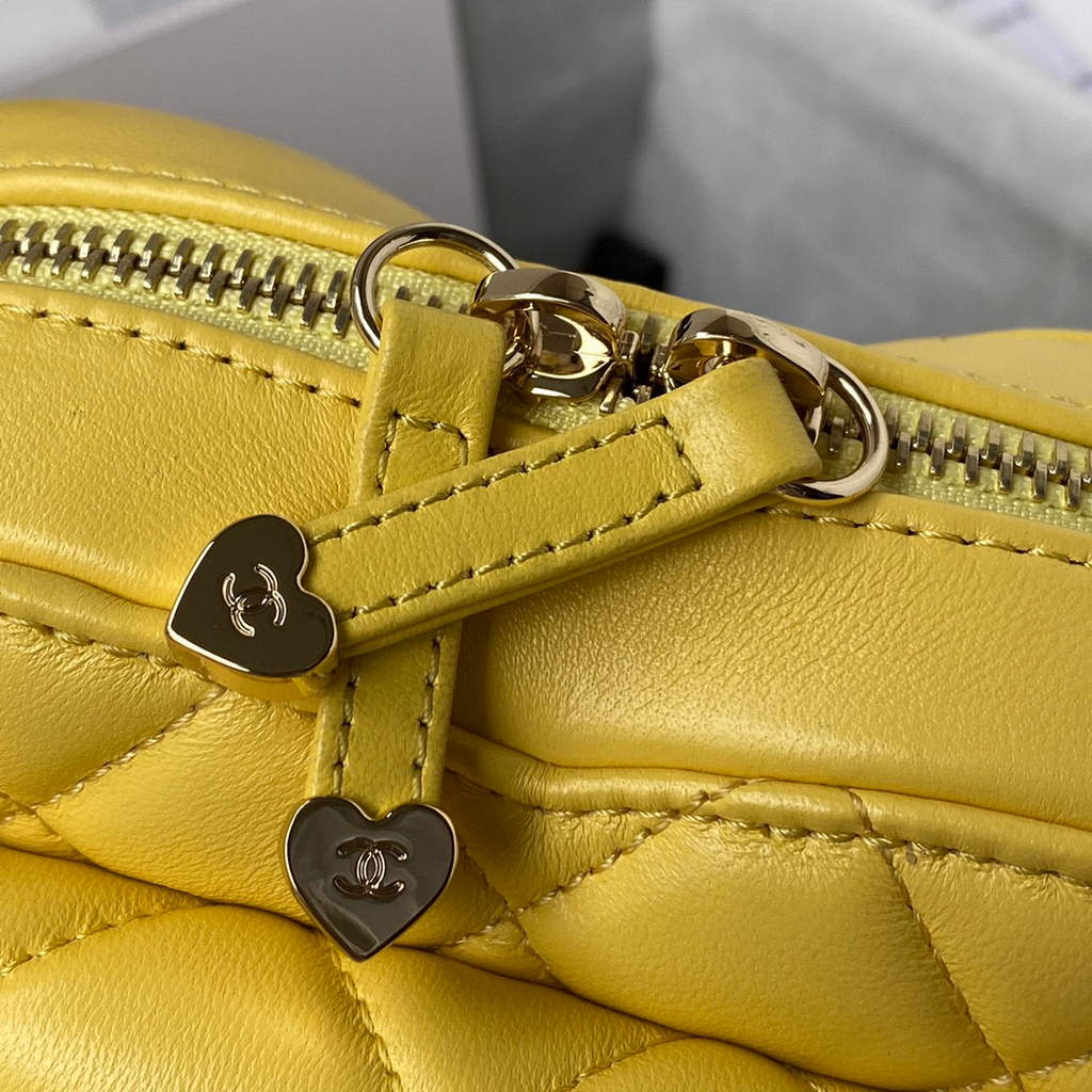 Chanel AS2927 Flap Bag Lambskin Yellow