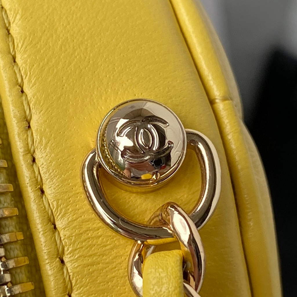Chanel AS2927 Flap Bag Lambskin Yellow