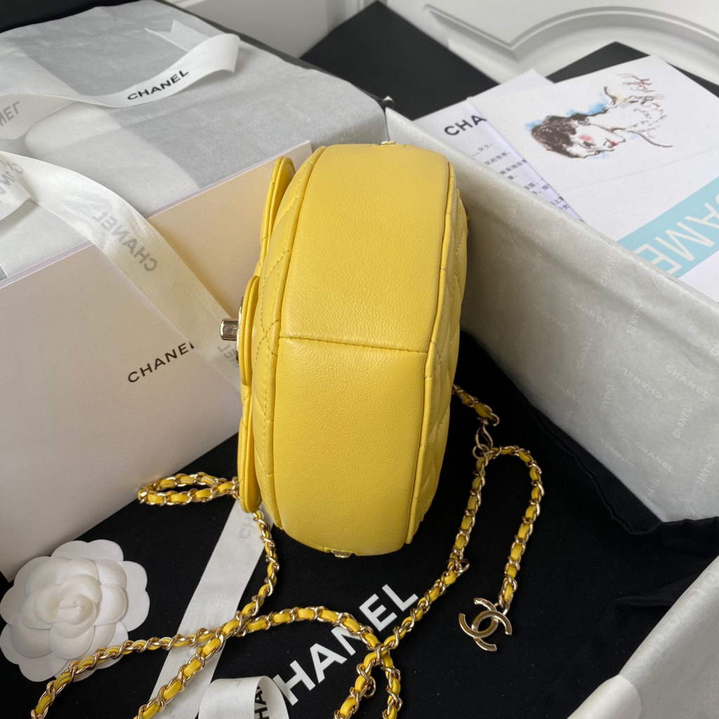 Chanel AS2927 Flap Bag Lambskin Yellow