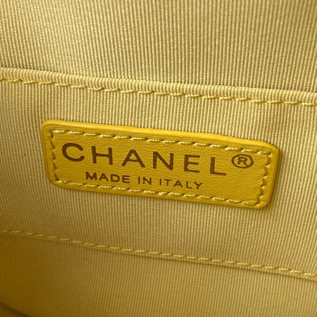 Chanel AS2927 Flap Bag Lambskin Yellow