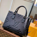LV M45653 Louis Vuitton Onthego Pm Bag M45779 leather Black - Default Title - View 1