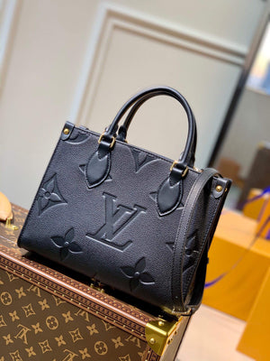 LV M45653 Louis Vuitton Onthego Pm Bag M45779 leather Black - Default Title - View 1