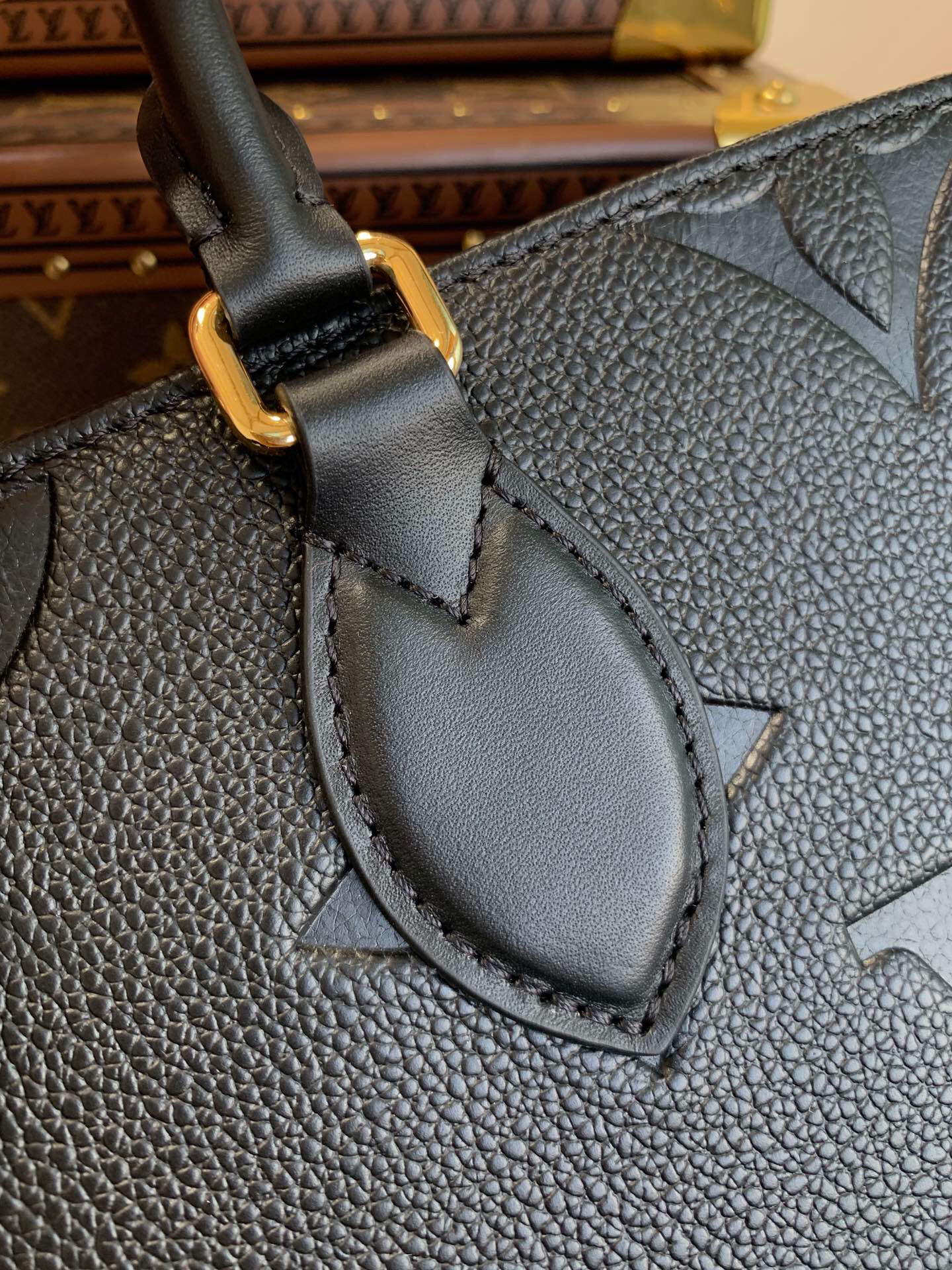 LV M45653 Louis Vuitton Onthego Pm Bag M45779 leather Black - Default Title - View 5
