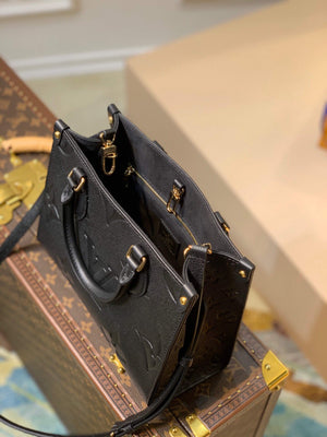 LV M45653 Louis Vuitton Onthego Pm Bag M45779 leather Black - Default Title - View 9